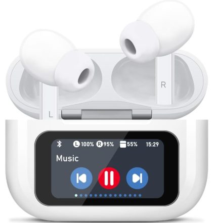 Wireless Bluetooth ANC Earbuds with Touch Screen