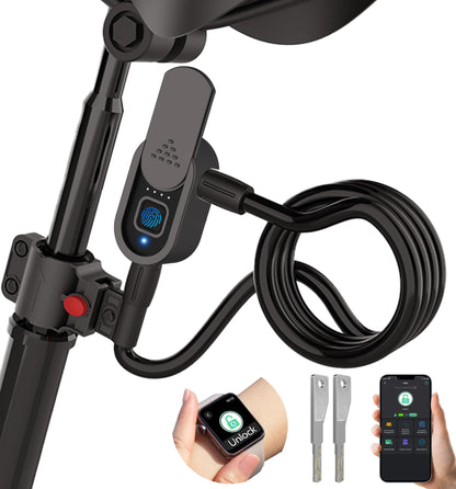 Keyless Biometric Cable Cycle Lock