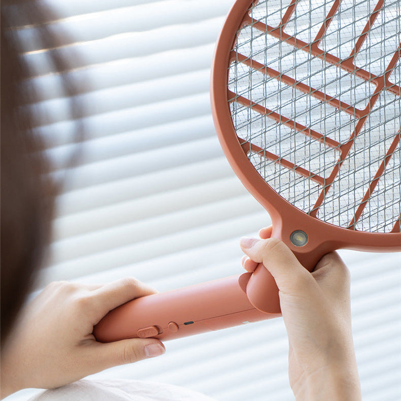 Foldable Electric Mosquito Racket with LED Light