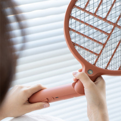 Foldable Electric Mosquito Racket with LED Light