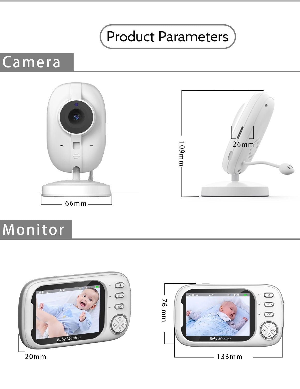 3.5-Inch Wireless Baby Video Camera