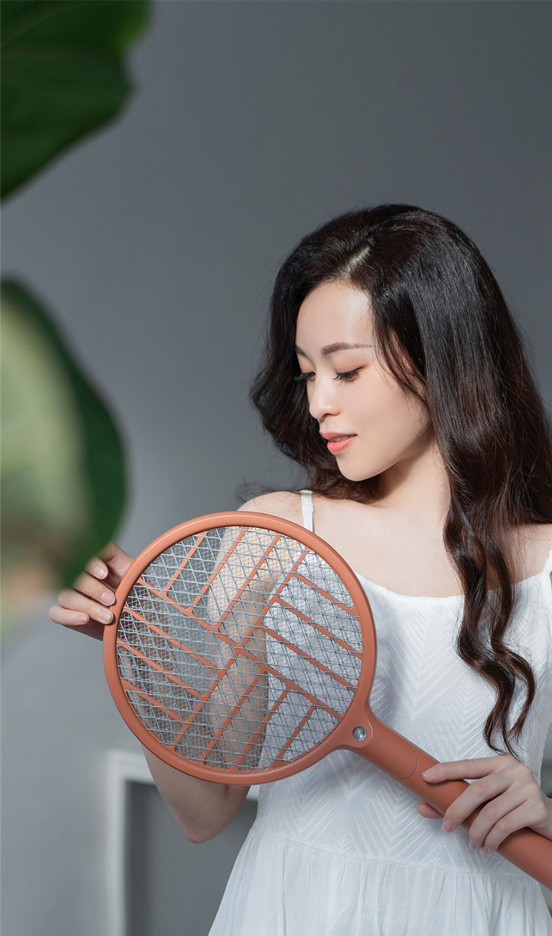 Foldable Electric Mosquito Racket with LED Light