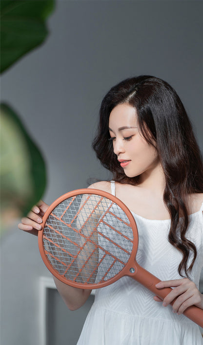 Foldable Electric Mosquito Racket with LED Light