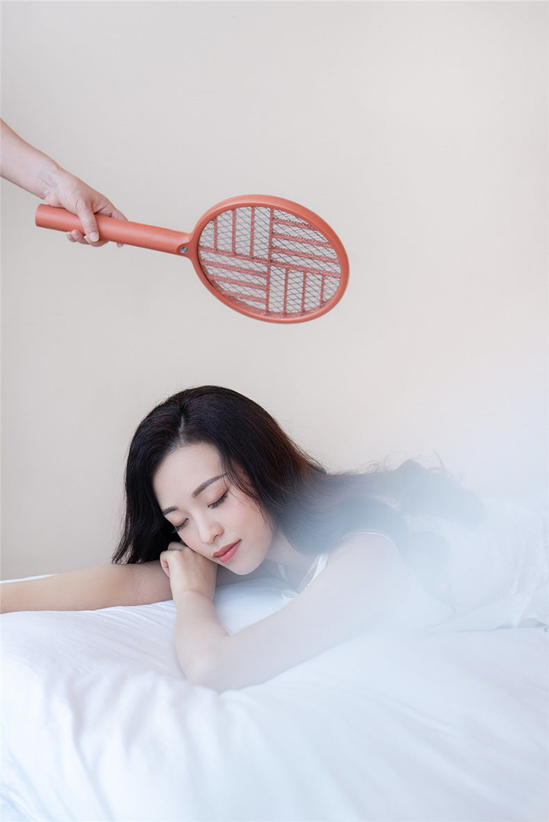 Foldable Electric Mosquito Racket with LED Light