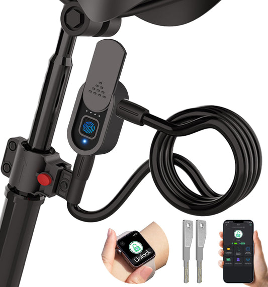 Keyless Biometric Cable Cycle Lock