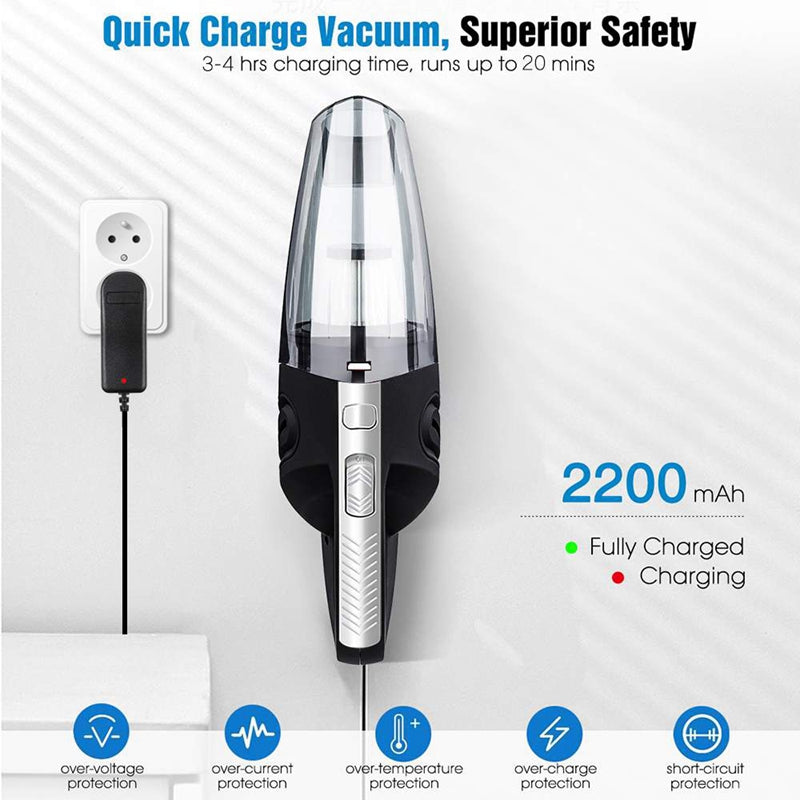 High-Power 2-in-1 Car Vacuum Cleaner