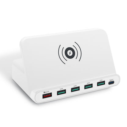 Multi-Port Wireless Charger with 6 USB-C Ports