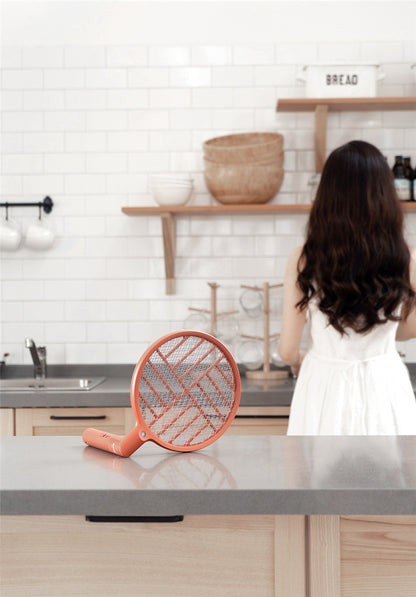 Foldable Electric Mosquito Racket with LED Light