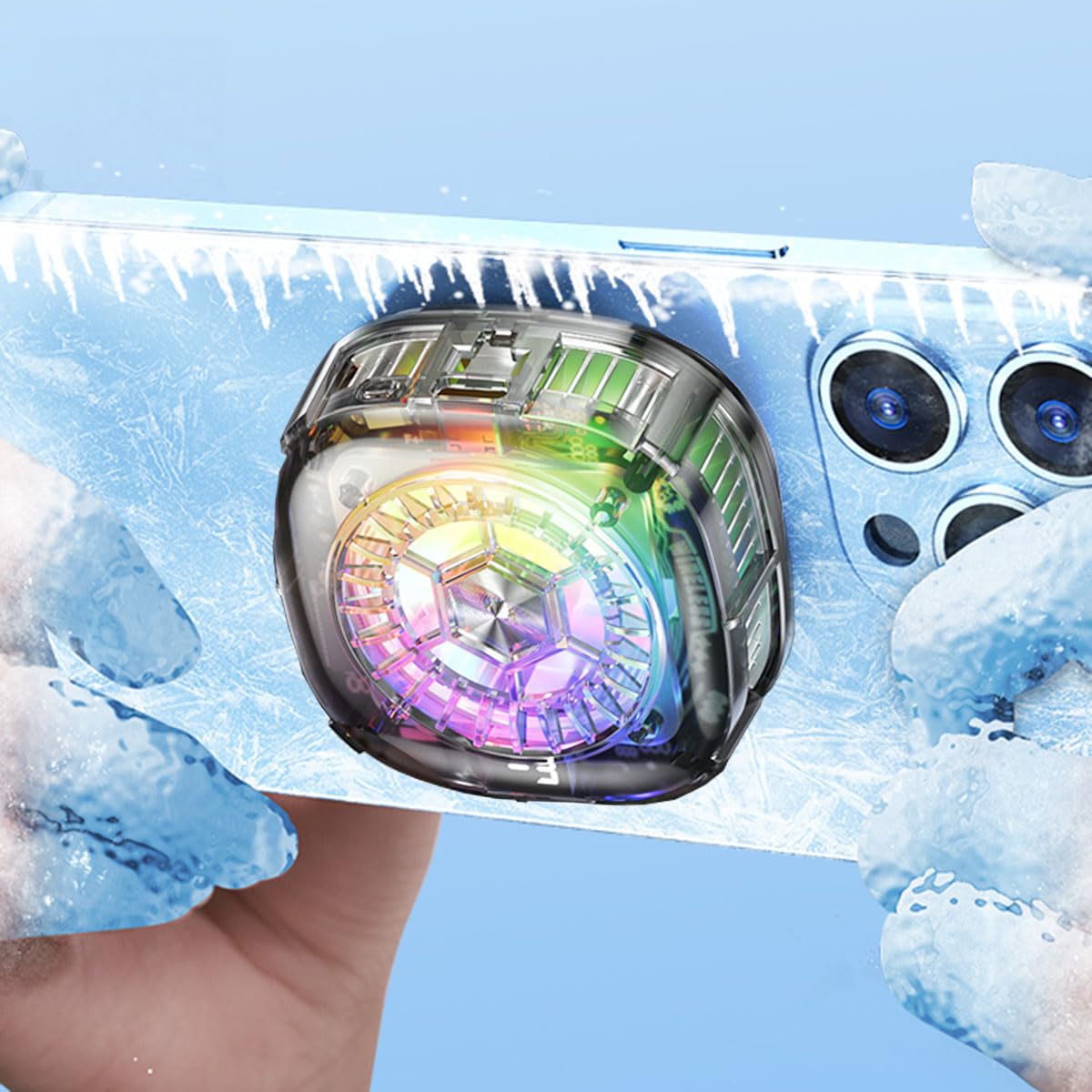 Portable RGB Magnetic Cooling Fan