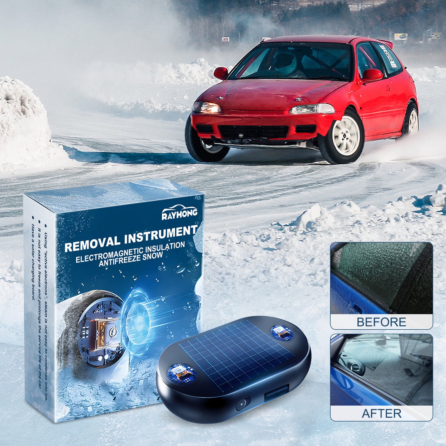 Portable Car Snow Defroster Device