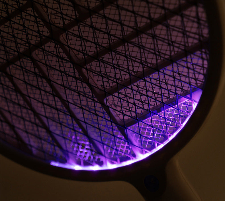 Foldable Electric Mosquito Racket with LED Light