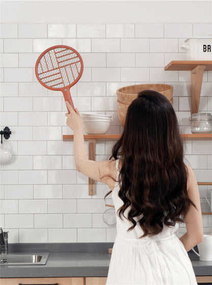 Foldable Electric Mosquito Racket with LED Light